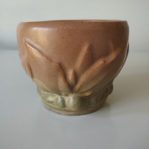 McCoy Pottery Vintage Leaves And Berries Matte Vase Brown Green